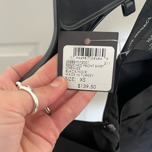 NWT Club Monaco Rouched Front Shirt Chemise Blouse - Picture 6 of 7